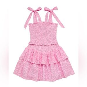 KatieJ Emerson Dress in pink ditsy floral size XL